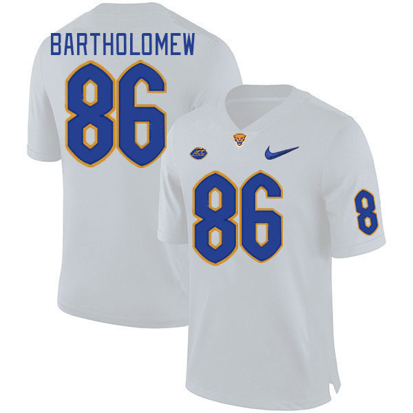 Pitt Panthers #86 Gavin Bartholomew College Football Jerseys Stitched Sale-White